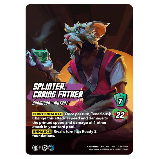 Splinter, Caring Father card from the Teenage Mutant Ninja Turtles set 