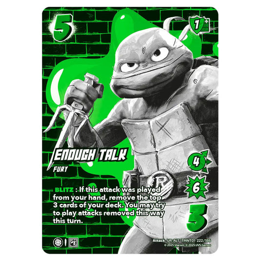 Enough Talk card from the Teenage Mutant Ninja Turtles set 