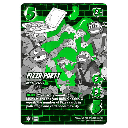 Pizza Party card from the Teenage Mutant Ninja Turtles set 