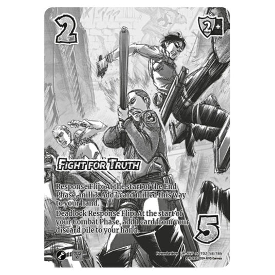 Fight for Truth (Alternate Art) card from the Attack on Titan set Origins of Power UR 02 058a/186