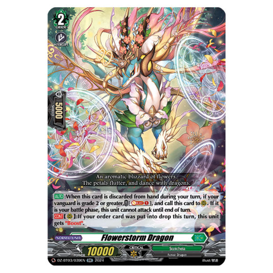 Flowerstorm Dragon DZ-BT03/039EN card from the Cardfight!! Vanguard set Dimensional Transcendence