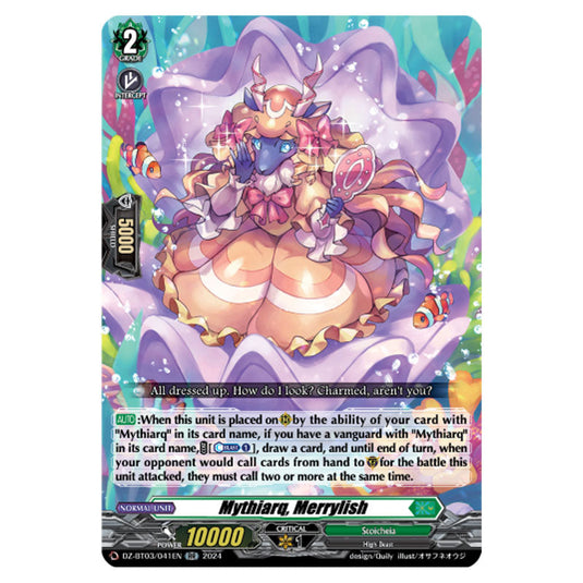 Mythiarq, Merrylish DZ-BT03/041EN card from the Cardfight!! Vanguard set Dimensional Transcendence