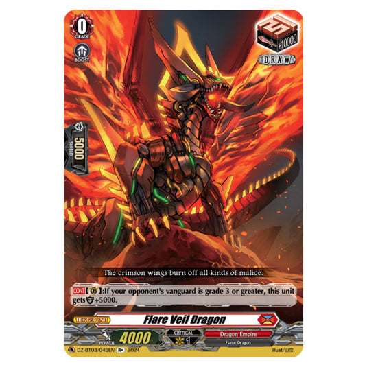 Flare Veil Dragon DZ-BT03/045EN card from the Cardfight!! Vanguard set Dimensional Transcendence