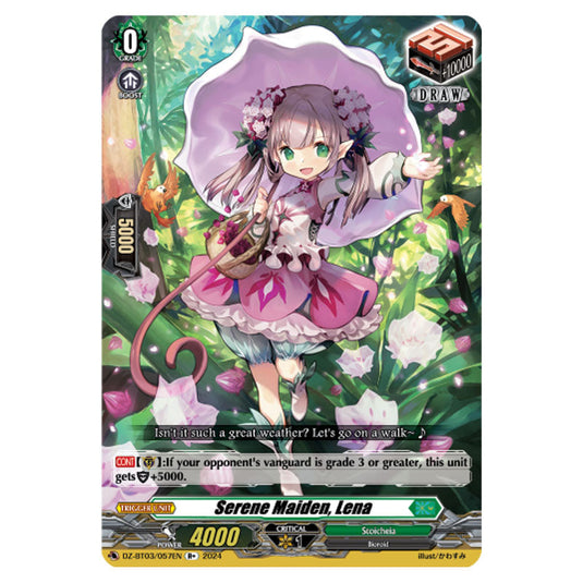 Serene Maiden, Lena DZ-BT03/057EN card from the Cardfight!! Vanguard set Dimensional Transcendence