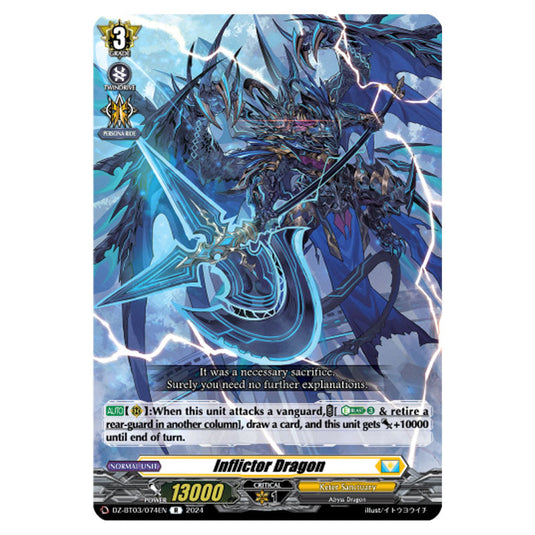 Inflictor Dragon DZ-BT03/074EN card from the Cardfight!! Vanguard set Dimensional Transcendence