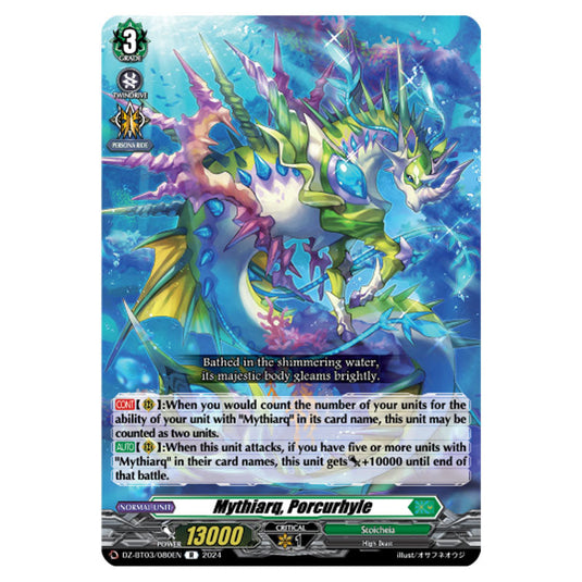 Mythiarq, Porcurhyle DZ-BT03/080EN card from the Cardfight!! Vanguard set Dimensional Transcendence