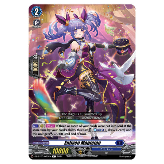 Enliven Magician DZ-BT03/095EN card from the Cardfight!! Vanguard set Dimensional Transcendence