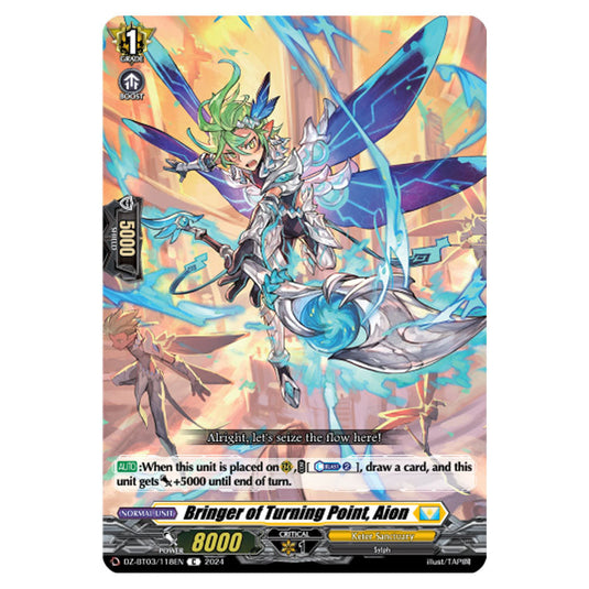 Bringer of Turning Point, Aion DZ-BT03/118EN card from the Cardfight!! Vanguard set Dimensional Transcendence