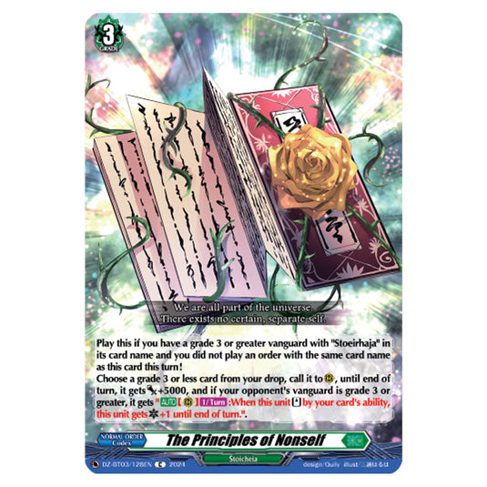 The Principles of Nonself DZ-BT03/128EN card from the Cardfight!! Vanguard set Dimensional Transcendence