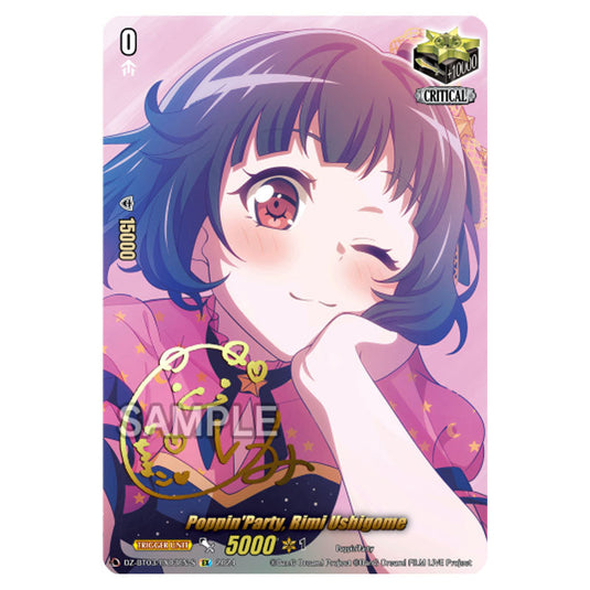 Poppin'Party, Rimi Ushigome DZ-BT03/EX03EN-S card from the Cardfight!! Vanguard set Dimensional Transcendence