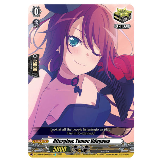 Afterglow, Tomoe Udagawa DZ-BT03/EX09EN card from the Cardfight!! Vanguard set Dimensional Transcendence