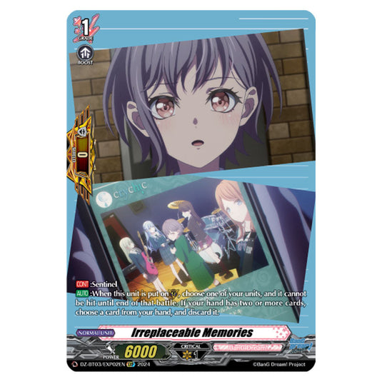 Irreplaceable Memories DZ-BT03/EXP02EN card from the Cardfight!! Vanguard set Dimensional Transcendence