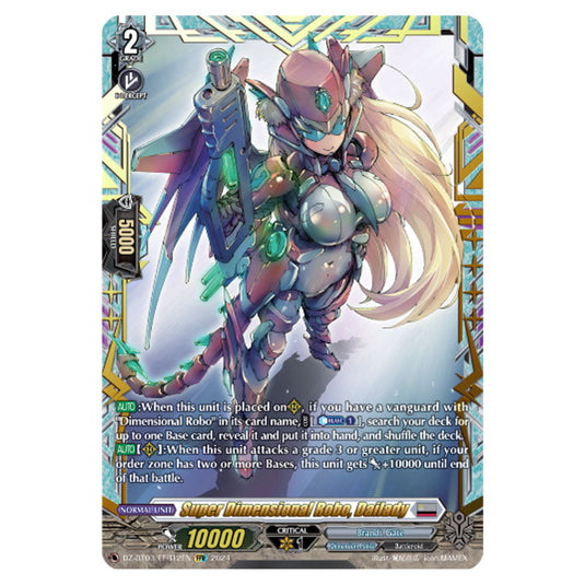 Super Dimensional Robo, Dailady DZ-BT03/FFR12EN card from the Cardfight!! Vanguard set Dimensional Transcendence