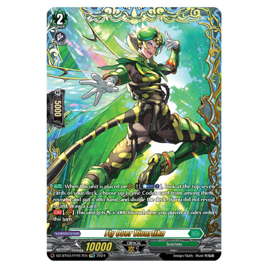 Fly Over Vivartika DZ-BT03/FFR17EN card from the Cardfight!! Vanguard set Dimensional Transcendence