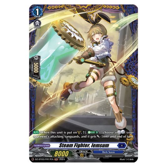 Steam Fighter, Iemsum DZ-BT03/FR17EN card from the Cardfight!! Vanguard set Dimensional Transcendence