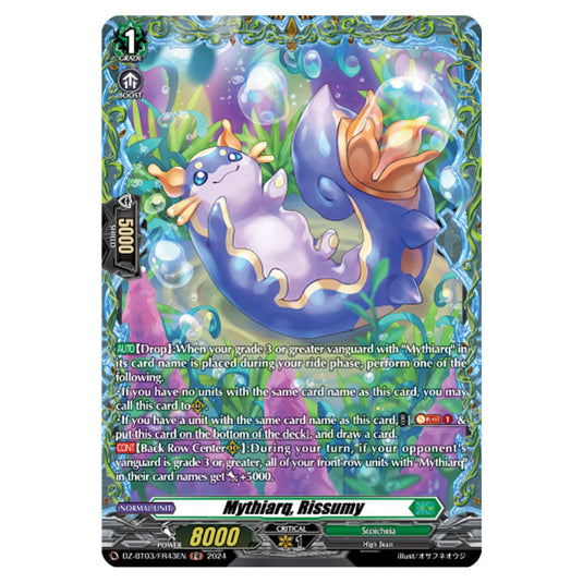 Mythiarq, Rissumy DZ-BT03/FR43EN card from the Cardfight!! Vanguard set Dimensional Transcendence