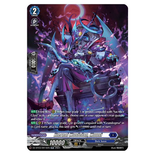 Eternal Musician, Muusi DZ-BT03/SR15EN card from the Cardfight!! Vanguard set Dimensional Transcendence