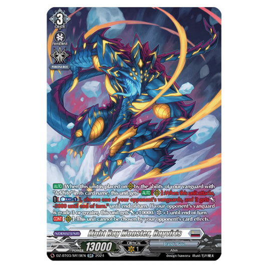 Light Ray Monster, Rayviris DZ-BT03/SR19EN card from the Cardfight!! Vanguard set Dimensional Transcendence