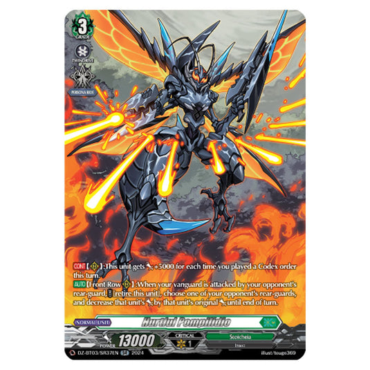 Hurtful Pompilidio DZ-BT03/SR37EN card from the Cardfight!! Vanguard set Dimensional Transcendence