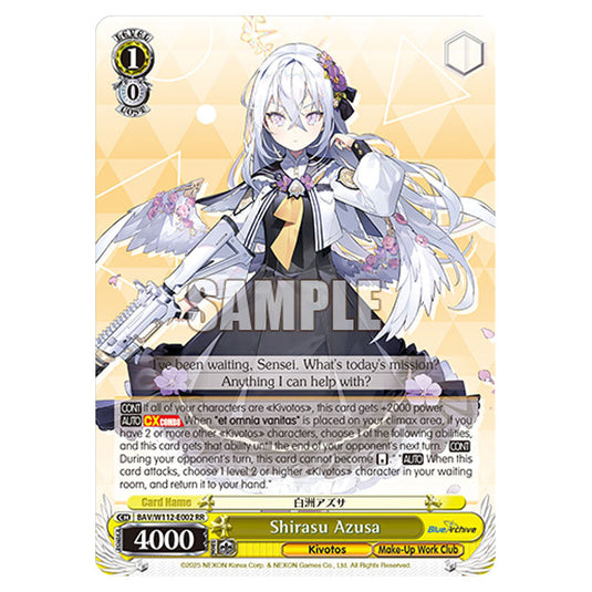 Character BAV/W112-E002 card from the Weiss Schwarz set Blue Archive