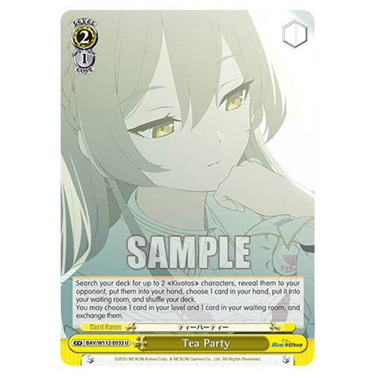 Event BAV/W112-E033 card from the Weiss Schwarz set Blue Archive