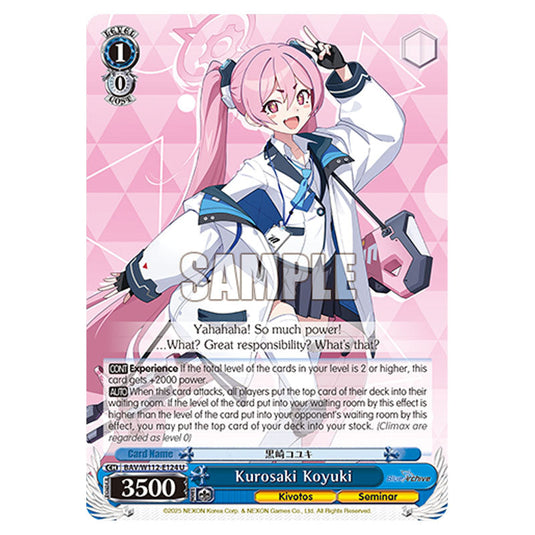Character BAV/W112-E124 card from the Weiss Schwarz set Blue Archive