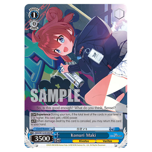 Character BAV/W112-E134S card from the Weiss Schwarz set Blue Archive