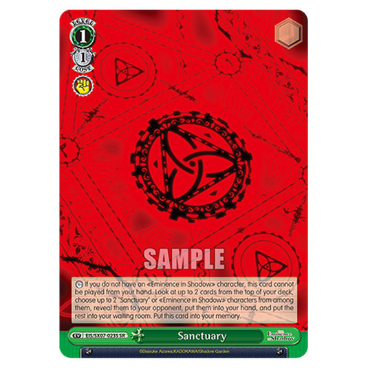 Event EIS/SX07-023S card from the Weiss Schwarz set The Eminence in Shadow