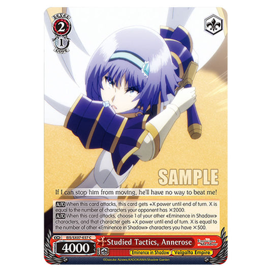 Character EIS/SX07-037 card from the Weiss Schwarz set The Eminence in Shadow