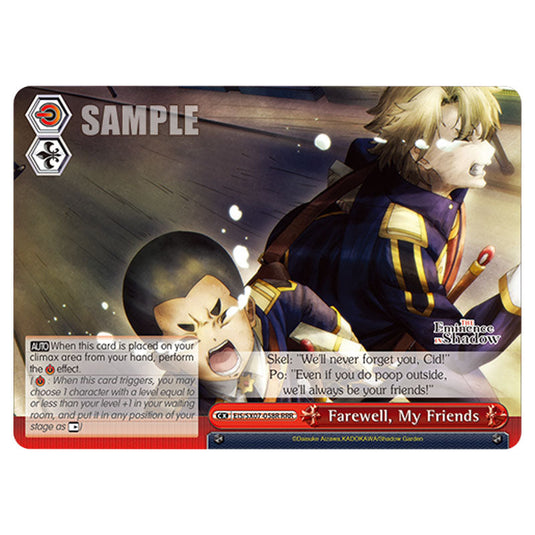 Climax EIS/SX07-058R card from the Weiss Schwarz set The Eminence in Shadow