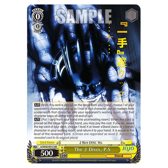 Character JJ/SE42-E01J card from the Weiss Schwarz set JoJo’s Bizarre Adventure: Stone Ocean