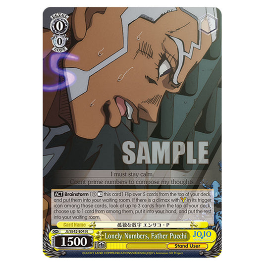 Character JJ/SE42-E04 card from the Weiss Schwarz set JoJo’s Bizarre Adventure: Stone Ocean