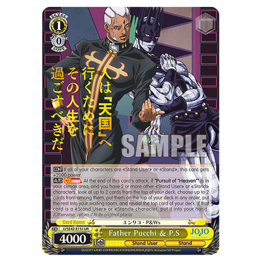 Character JJ/SE42-E13J card from the Weiss Schwarz set JoJo’s Bizarre Adventure: Stone Ocean