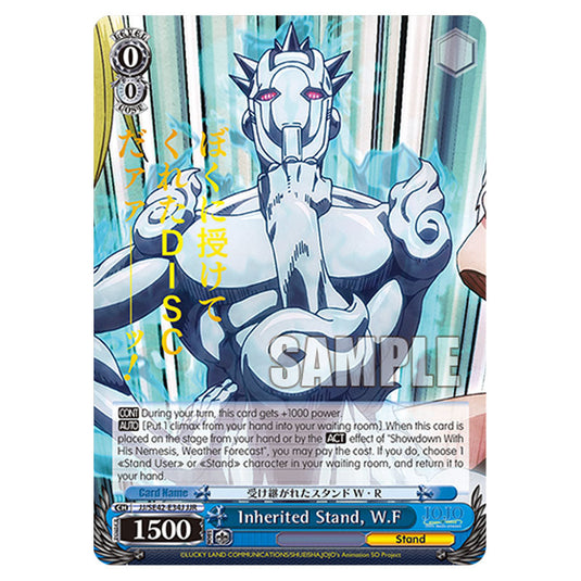 Character JJ/SE42-E34J card from the Weiss Schwarz set JoJo’s Bizarre Adventure: Stone Ocean