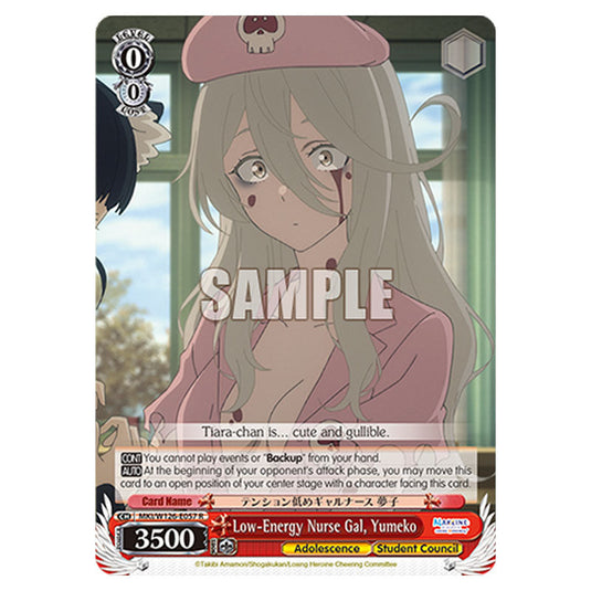 Low-Energy Nurse Gal, Yumeko MKI/W126-E057 card from the Weiss Schwarz set Makeine: Too Many Losing Heroines!