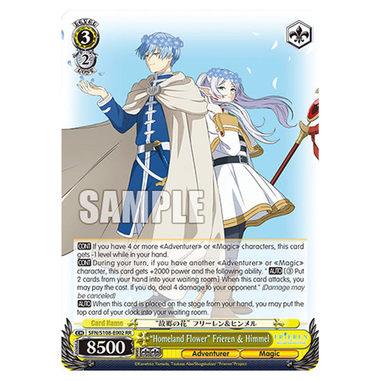 Character SFN/S108-E002 card from the Weiss Schwarz set Frieren Beyond Journey's End