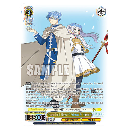 Character SFN/S108-E002SEC card from the Weiss Schwarz set Frieren Beyond Journey's End