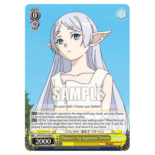 Character SFN/S108-E006 card from the Weiss Schwarz set Frieren Beyond Journey's End