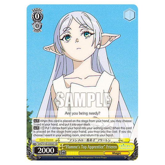 Character SFN/S108-E006S card from the Weiss Schwarz set Frieren Beyond Journey's End