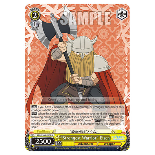 Character SFN/S108-E008 card from the Weiss Schwarz set Frieren Beyond Journey's End