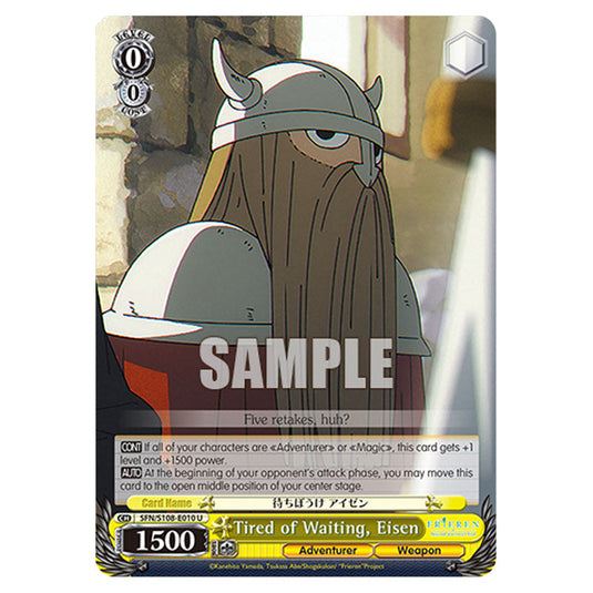 Character SFN/S108-E010 card from the Weiss Schwarz set Frieren Beyond Journey's End