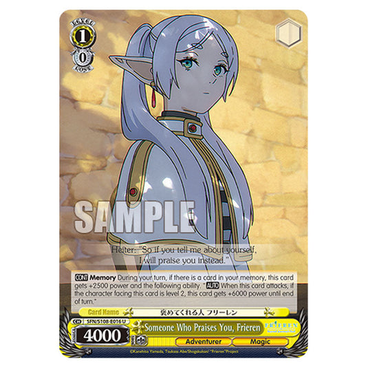 Character SFN/S108-E016 card from the Weiss Schwarz set Frieren Beyond Journey's End