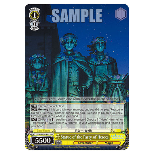 Character SFN/S108-E017 card from the Weiss Schwarz set Frieren Beyond Journey's End