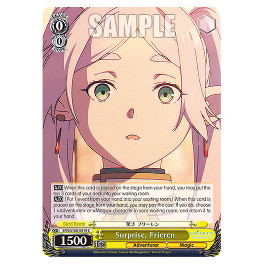 Character SFN/S108-E019 card from the Weiss Schwarz set Frieren Beyond Journey's End