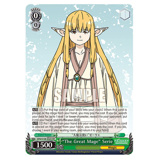 Character SFN/S108-E025 card from the Weiss Schwarz set Frieren Beyond Journey's End