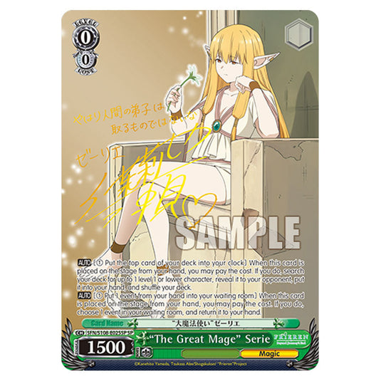 Character SFN/S108-E025SP card from the Weiss Schwarz set Frieren Beyond Journey's End