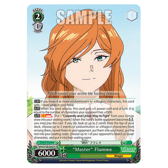 Character SFN/S108-E027S card from the Weiss Schwarz set Frieren Beyond Journey's End