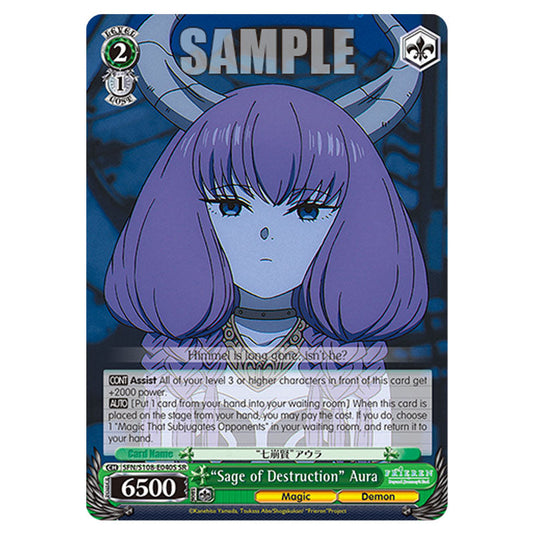 Character SFN/S108-E040S card from the Weiss Schwarz set Frieren Beyond Journey's End