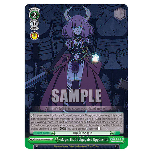 Event SFN/S108-E042S card from the Weiss Schwarz set Frieren Beyond Journey's End