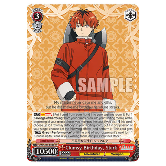 Character SFN/S108-E047 card from the Weiss Schwarz set Frieren Beyond Journey's End